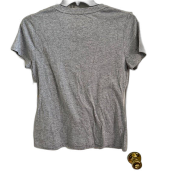 DKNY Women's Gray TShirt w/Sequined Logo on Front Sz M - Picture 3 of 3